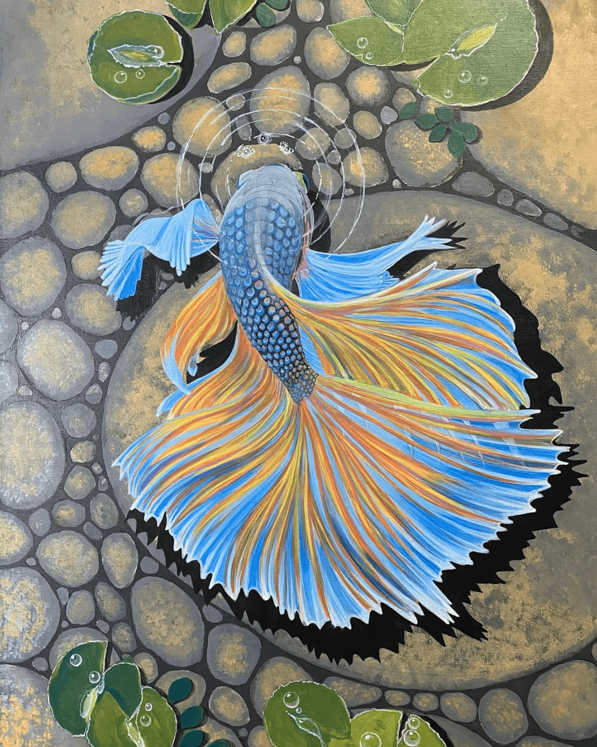 Artist working